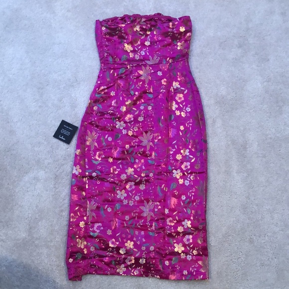 Hot Pink LuLus Embroidered Midi Dress - Picture 3 of 5